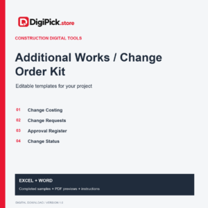 Additional Works / Change Order Kit