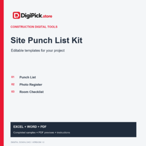 Site Punch List Kit