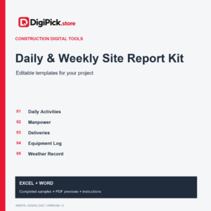 Daily & Weekly Site Report Kit