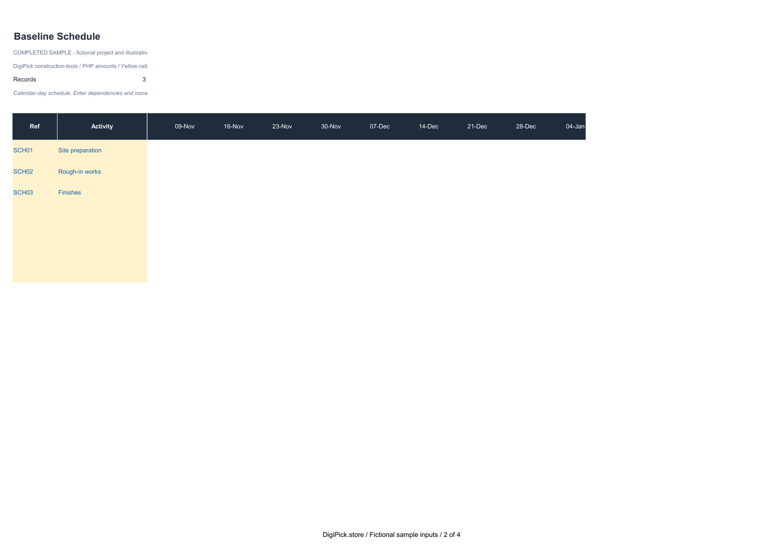 Construction Schedule Kit - Image 3