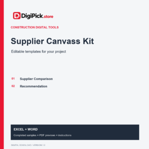 Supplier Canvass Kit