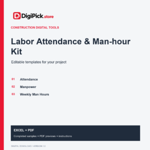 Labor Attendance & Man-hour Kit