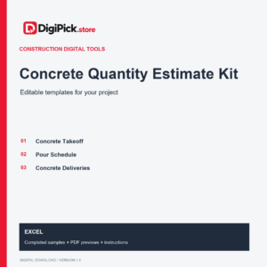 Concrete Quantity Estimate Kit