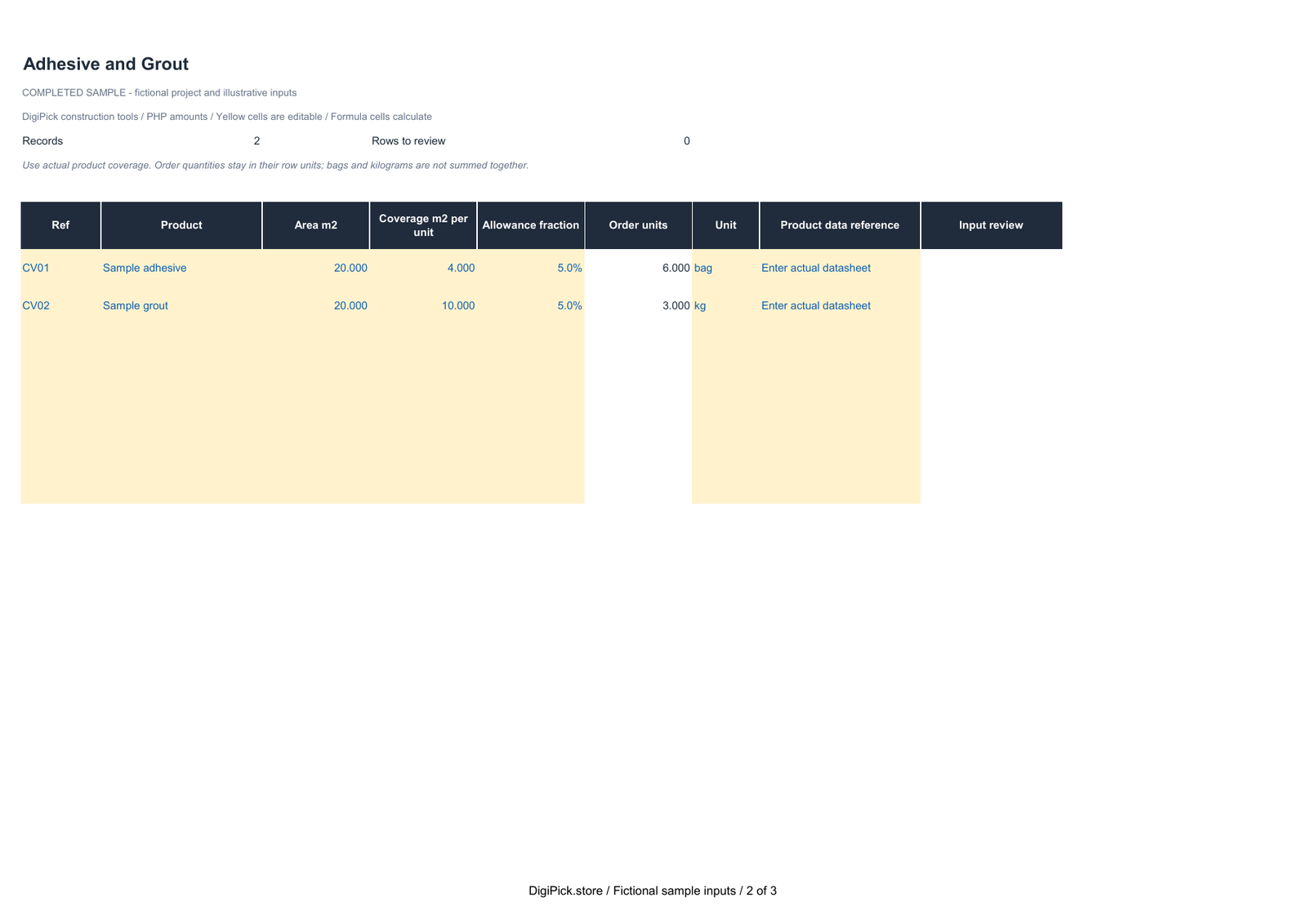Tiles Installation Estimate Kit - Image 3