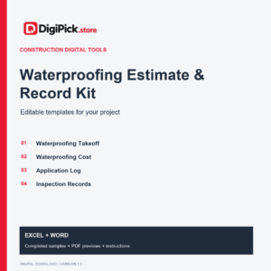 Waterproofing Estimate & Record Kit