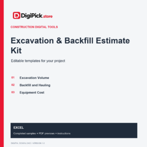 Excavation & Backfill Estimate Kit