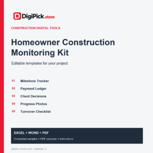 Homeowner Construction Monitoring Kit