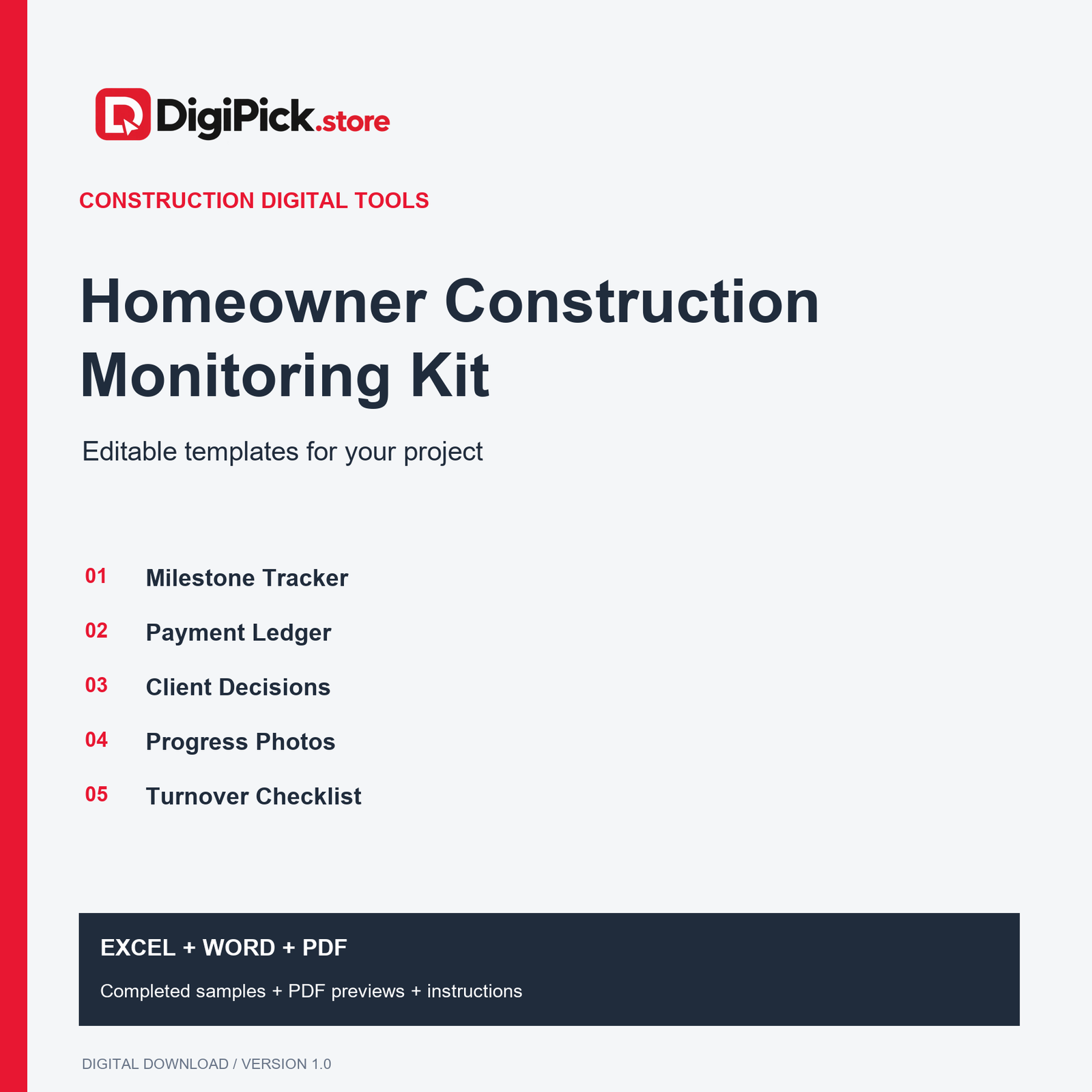 Homeowner Construction Monitoring Kit