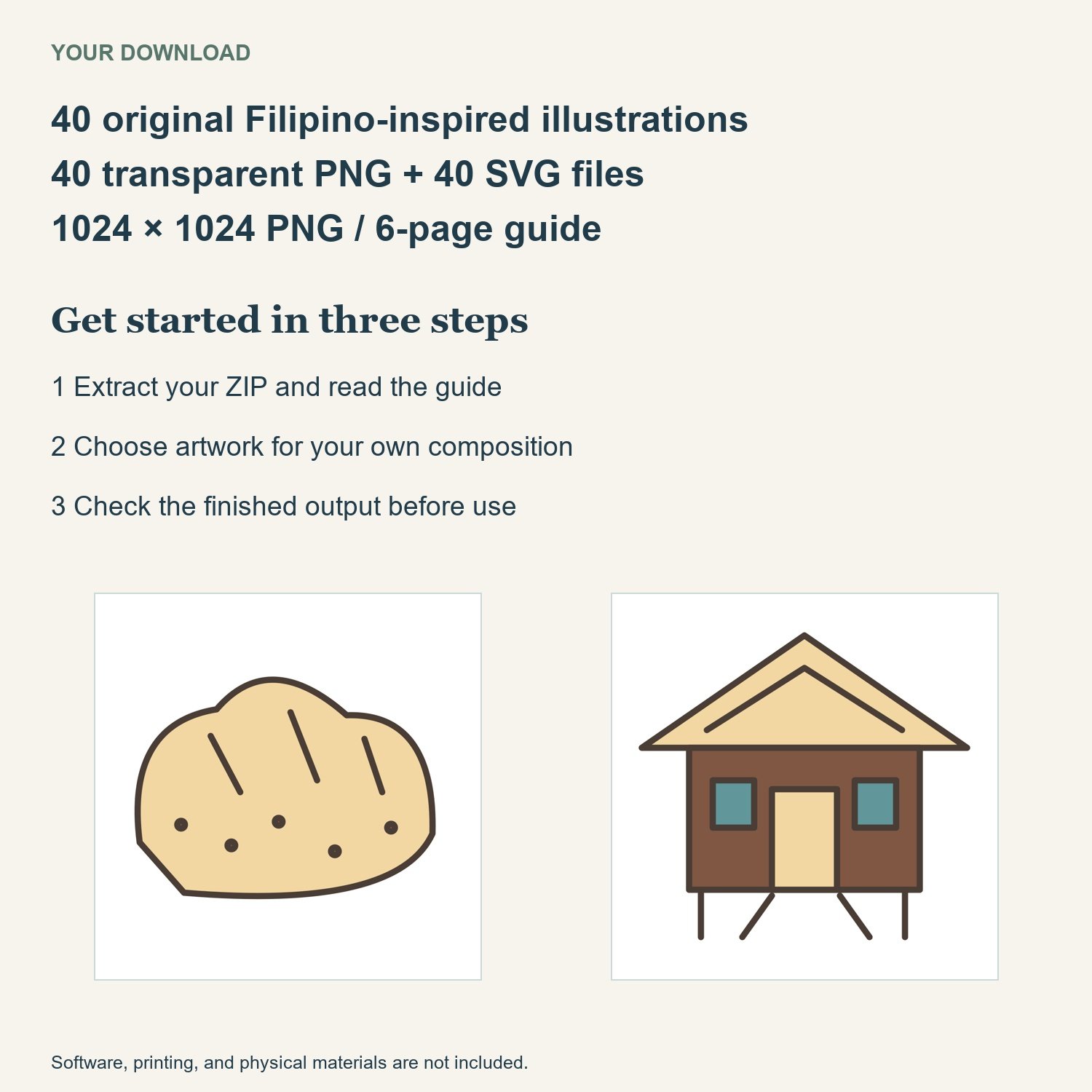 Filipino Clip Art Collection - actual included file preview