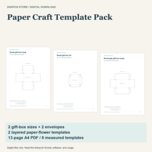 Paper Craft Template Pack - original DigiPick digital product cover