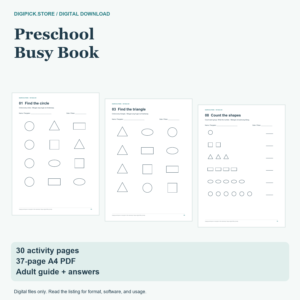 Preschool Busy Book - original DigiPick digital product cover