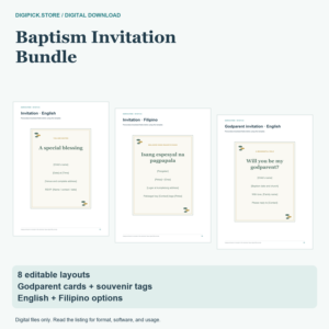 Baptism Invitation Bundle - original DigiPick digital product cover