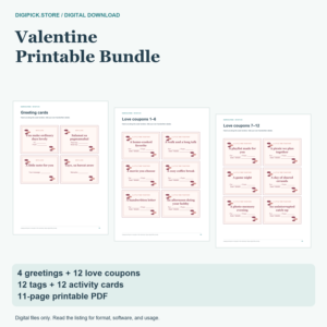 Valentine Printable Bundle - original DigiPick digital product cover
