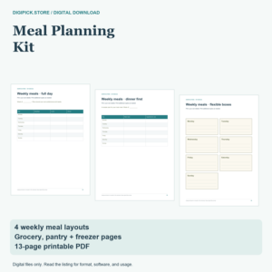 Meal Planning Kit - original DigiPick digital product cover
