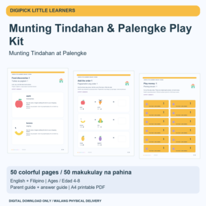 Munting Tindahan & Palengke Play Kit - English + Filipino, 50 Pages - original DigiPick digital product cover