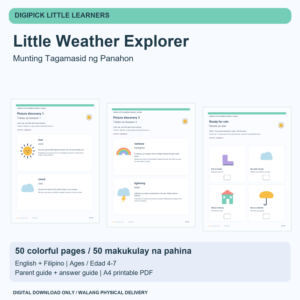 Little Weather Explorer - English + Filipino, 50 Pages - original DigiPick digital product cover
