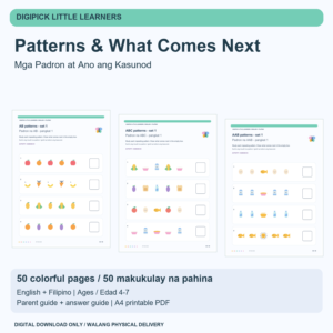 Patterns & What Comes Next - English + Filipino, 50 Pages - original DigiPick digital product cover