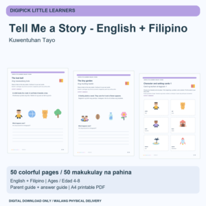 Tell Me a Story - English + Filipino, 50 Pages - original DigiPick digital product cover