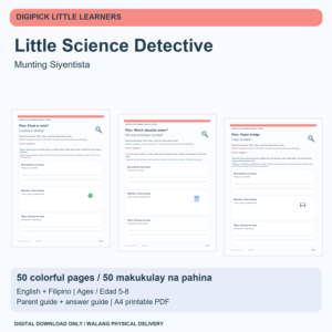 Little Science Detective - English + Filipino, 50 Pages - original DigiPick digital product cover
