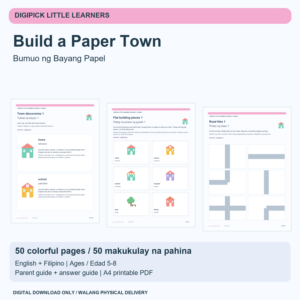 Build a Paper Town - English + Filipino, 50 Pages - original DigiPick digital product cover