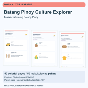 Batang Pinoy Culture Explorer - English + Filipino, 50 Pages - original DigiPick digital product cover