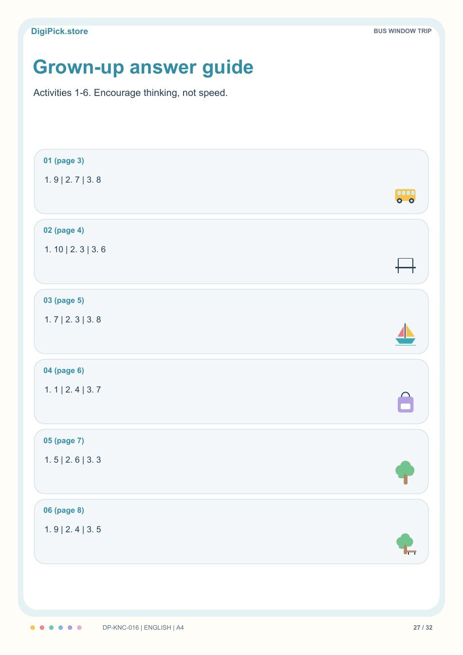 Bus Window Trip counting 1-10 answer guide, PDF page 27
