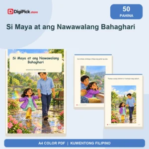 Si Maya at ang Nawawalang Bahaghari - 50-Page Filipino Storybook (A4 PDF) - original DigiPick digital product cover