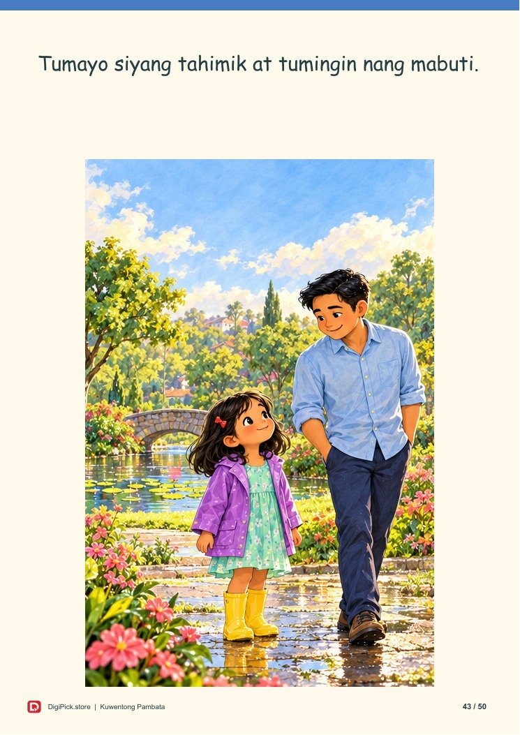 Si Maya at ang Nawawalang Bahaghari - 50-Page Filipino Storybook (A4 PDF) - actual included file preview