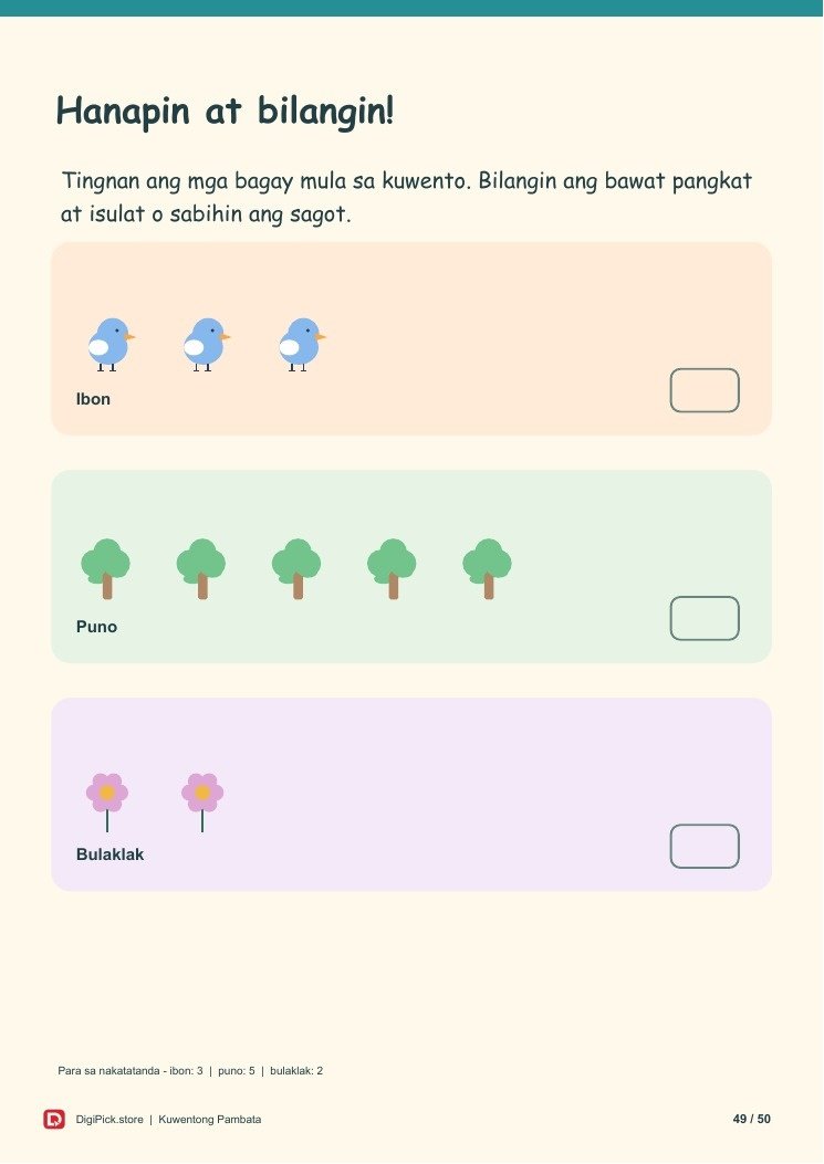Si Tala at ang Ilog na Naging Malungkot - 50-Page Filipino Storybook (A4 PDF) - actual included file preview