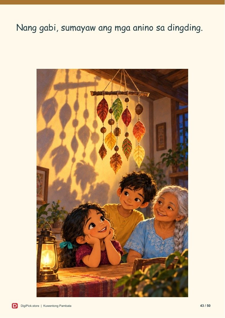Si Amihan at ang mga Dahon ng Pasasalamat - 50-Page Filipino Storybook (A4 PDF) - actual included file preview