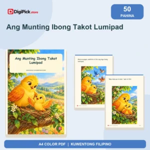 Ang Munting Ibong Takot Lumipad - 50-Page Filipino Storybook (A4 PDF) - original DigiPick digital product cover