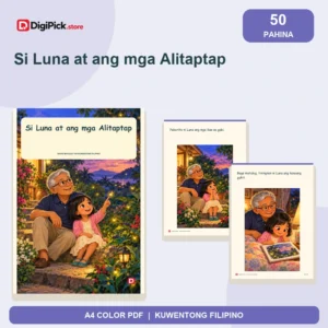 Si Luna at ang mga Alitaptap - 50-Page Filipino Storybook (A4 PDF) - original DigiPick digital product cover
