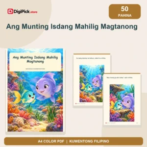 Ang Munting Isdang Mahilig Magtanong - 50-Page Filipino Storybook (A4 PDF) - original DigiPick digital product cover