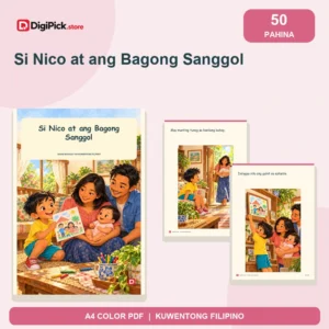 Si Nico at ang Bagong Sanggol - 50-Page Filipino Storybook (A4 PDF) - original DigiPick digital product cover