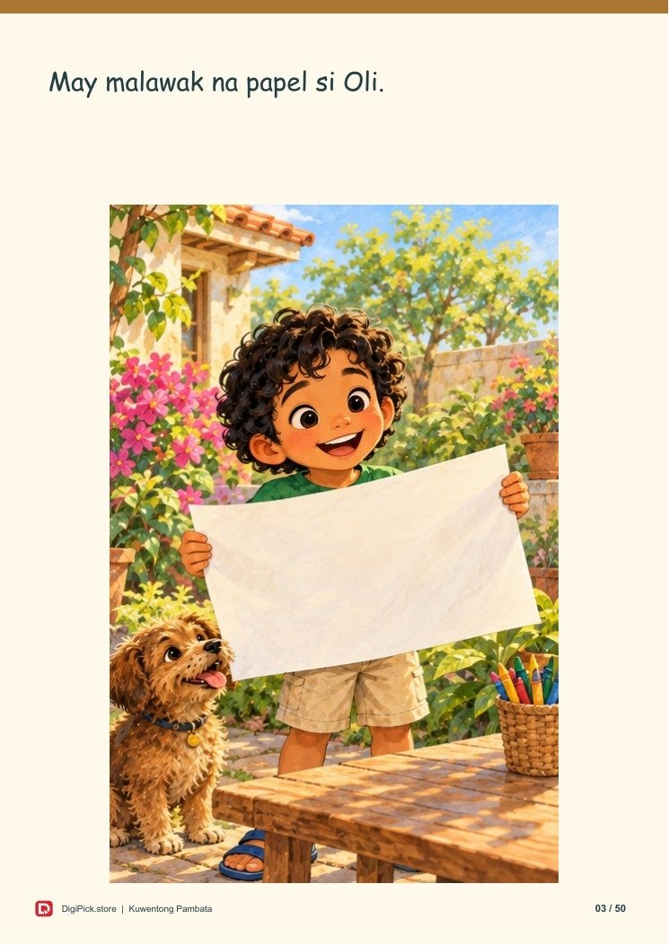 Ang Pamilyang Kasya sa Isang Larawan - 50-Page Filipino Storybook (A4 PDF) - actual included file preview