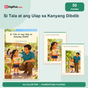Si Tala at ang Ulap sa Kanyang Dibdib - 50-Page Filipino Storybook (A4 PDF) - original DigiPick digital product cover