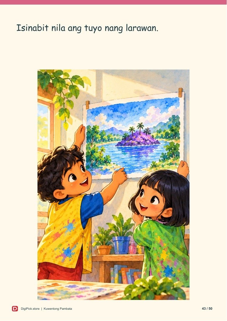 Si Nino at ang Unang Pagkakamali - 50-Page Filipino Storybook (A4 PDF) - actual included file preview