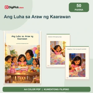Ang Luha sa Araw ng Kaarawan - 50-Page Filipino Storybook (A4 PDF) - original DigiPick digital product cover