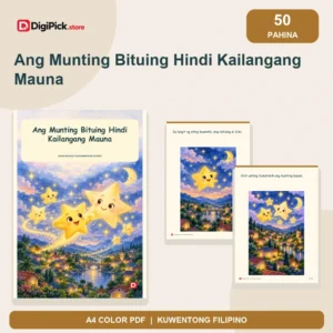 Ang Munting Bituing Hindi Kailangang Mauna - 50-Page Filipino Storybook (A4 PDF) - original DigiPick digital product cover