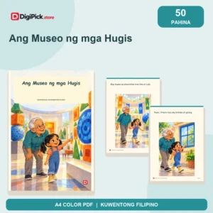 Ang Museo ng mga Hugis - 50-Page Filipino Storybook (A4 PDF) - original DigiPick digital product cover