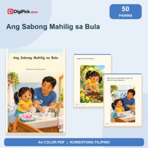 Ang Sabong Mahilig sa Bula - 50-Page Filipino Storybook (A4 PDF) - original DigiPick digital product cover