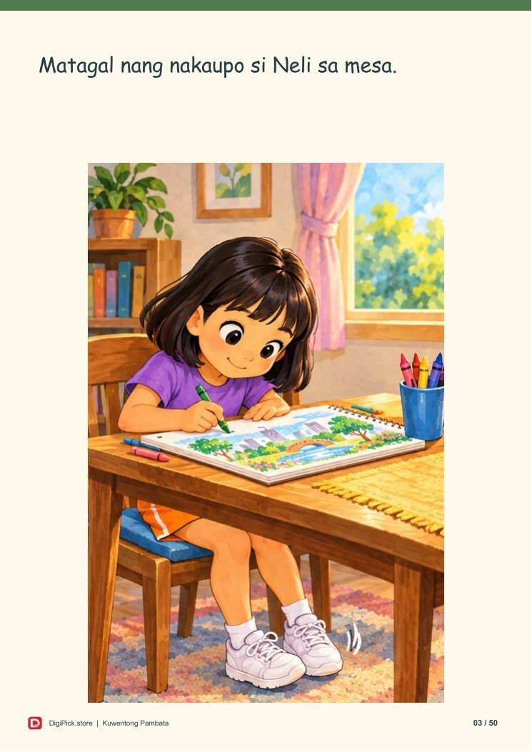 Ang Katawang Gustong Gumalaw - 50-Page Filipino Storybook (A4 PDF) - actual included file preview