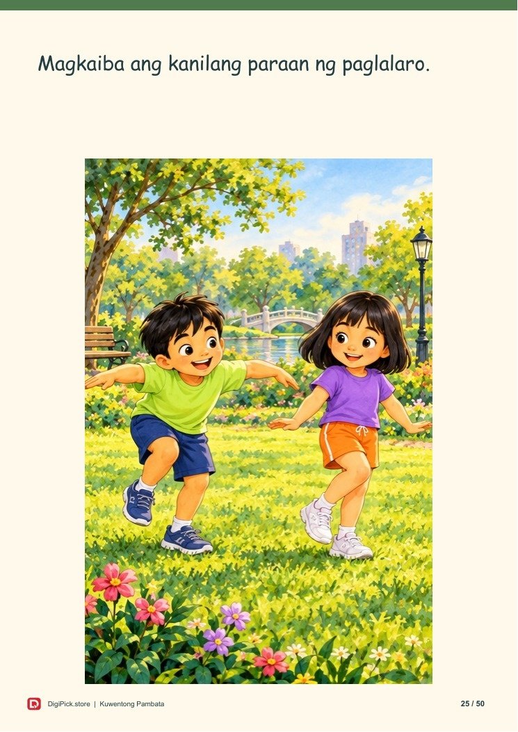 Ang Katawang Gustong Gumalaw - 50-Page Filipino Storybook (A4 PDF) - actual included file preview