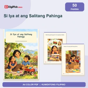 Si Iya at ang Salitang Pahinga - 50-Page Filipino Storybook (A4 PDF) - original DigiPick digital product cover