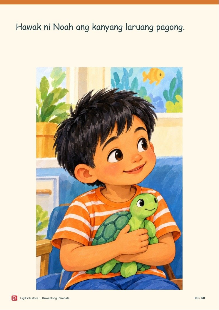 Si Noah at ang Doktor na Mahilig Magpaliwanag - 50-Page Filipino Storybook (A4 PDF) - actual included file preview
