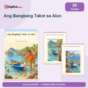 Ang Bangkang Takot sa Alon - 50-Page Filipino Storybook (A4 PDF) - original DigiPick digital product cover