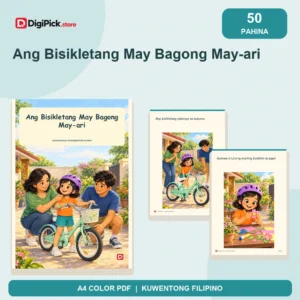 Ang Bisikletang May Bagong May-ari - 50-Page Filipino Storybook (A4 PDF) - original DigiPick digital product cover