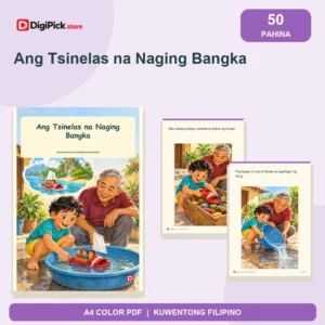 Ang Tsinelas na Naging Bangka - 50-Page Filipino Storybook (A4 PDF) - original DigiPick digital product cover