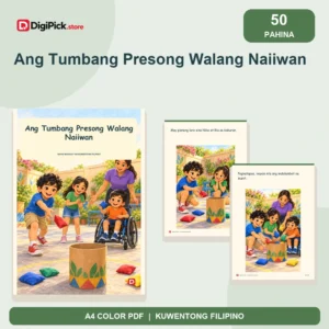 Ang Tumbang Presong Walang Naiiwan - 50-Page Filipino Storybook (A4 PDF) - original DigiPick digital product cover