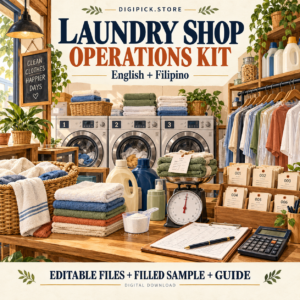 Laundry Shop Operations Kit — English + Filipino - original DigiPick digital product cover